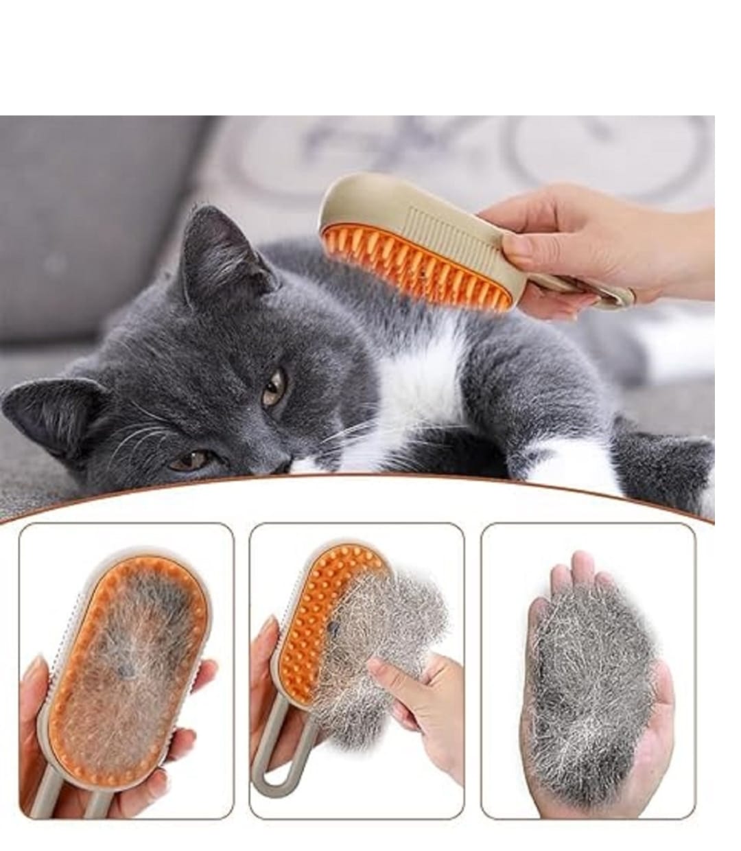 Self-Cleaning Pet Grooming Brush