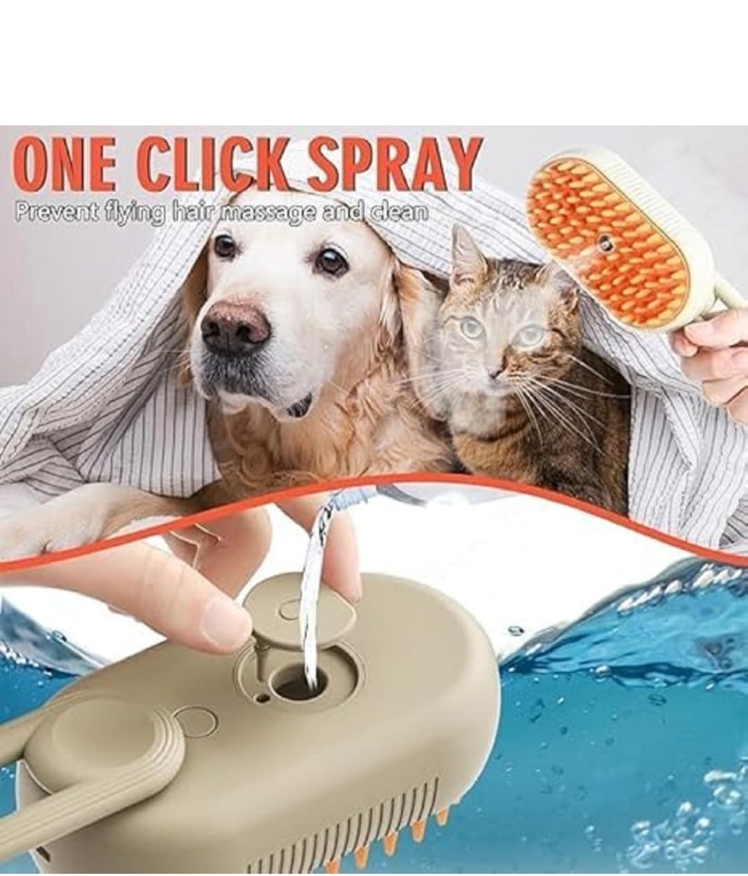 Self-Cleaning Pet Grooming Brush