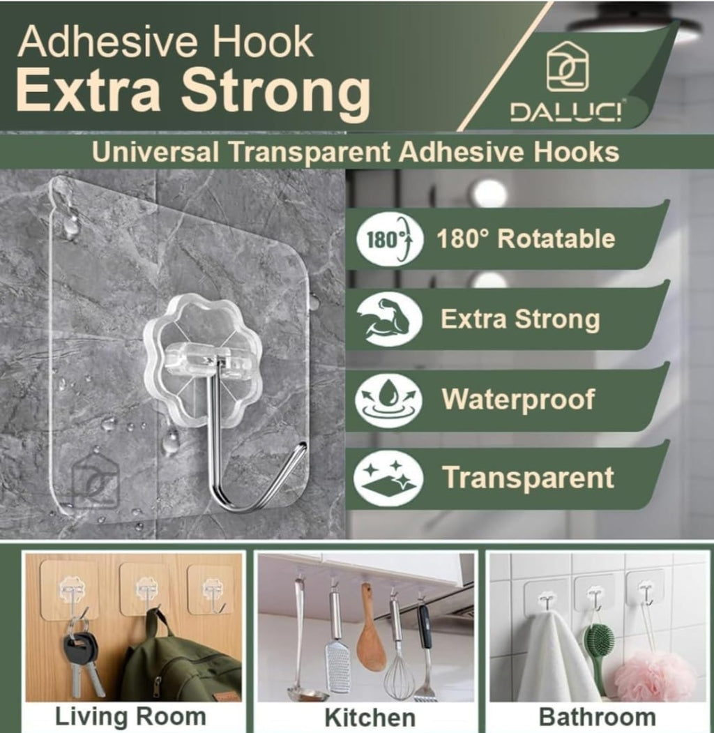 Self Adhesive Wall Hooks (Pack of 15)