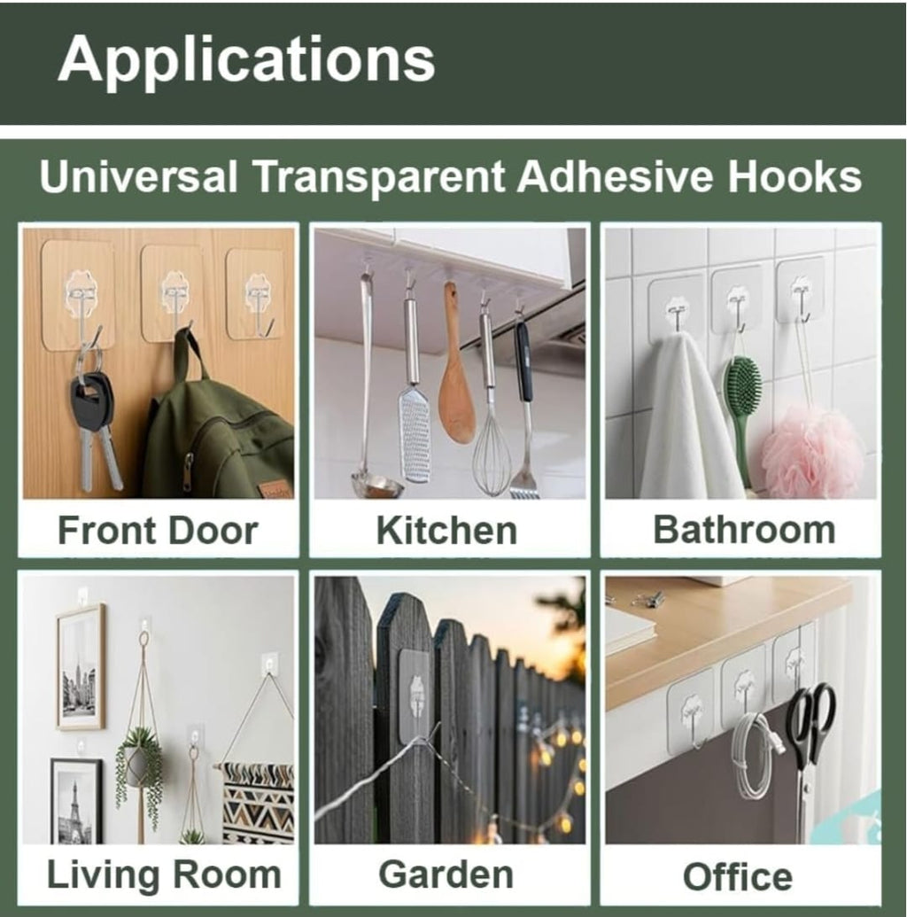 Self Adhesive Wall Hooks (Pack of 15)